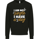Im Not Single I Have a Dog Funny Kids Sweatshirt Jumper Black
