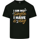 Im Not Single I Have a Dog Funny Kids T-Shirt Childrens Black