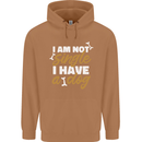 Im Not Single I Have a Dog Funny Mens 80% Cotton Hoodie Caramel Latte