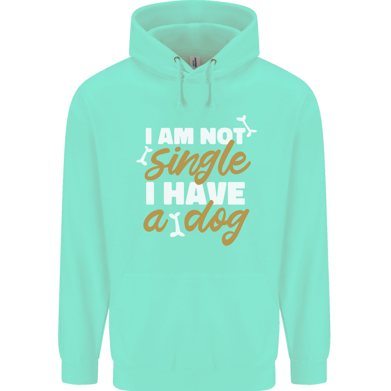 Im Not Single I Have a Dog Funny Mens 80% Cotton Hoodie Peppermint