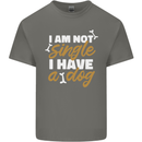 Im Not Single I Have a Dog Funny Mens Cotton T-Shirt Tee Top Charcoal
