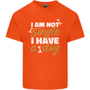 Im Not Single I Have a Dog Funny Mens Cotton T-Shirt Tee Top Orange