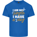 Im Not Single I Have a Dog Funny Mens Cotton T-Shirt Tee Top Royal Blue