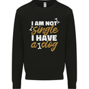 Im Not Single I Have a Dog Funny Mens Sweatshirt Jumper Black