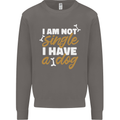Im Not Single I Have a Dog Funny Mens Sweatshirt Jumper Charcoal