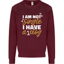Im Not Single I Have a Dog Funny Mens Sweatshirt Jumper Maroon