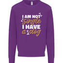 Im Not Single I Have a Dog Funny Mens Sweatshirt Jumper Purple