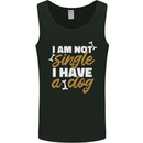 Im Not Single I Have a Dog Funny Mens Vest Tank Top Black