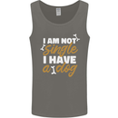 Im Not Single I Have a Dog Funny Mens Vest Tank Top Charcoal