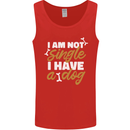Im Not Single I Have a Dog Funny Mens Vest Tank Top Red