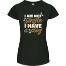 Im Not Single I Have a Dog Funny Womens Petite Cut T-Shirt Black