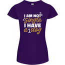 Im Not Single I Have a Dog Funny Womens Petite Cut T-Shirt Purple