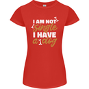 Im Not Single I Have a Dog Funny Womens Petite Cut T-Shirt Red