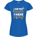 Im Not Single I Have a Dog Funny Womens Petite Cut T-Shirt Royal Blue