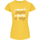 Im Not Single I Have a Dog Funny Womens Petite Cut T-Shirt Yellow