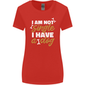 Im Not Single I Have a Dog Funny Womens Wider Cut T-Shirt Red