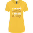 Im Not Single I Have a Dog Funny Womens Wider Cut T-Shirt Yellow