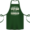 Im Not the Step Dad Stepped Up Fathers Day Cotton Apron 100% Organic Forest Green
