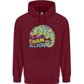 Im One in a Chamillion Funny Chameleon Childrens Kids Hoodie Maroon