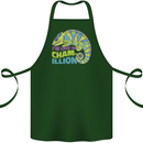 Im One in a Chamillion Funny Chameleon Cotton Apron 100% Organic Forest Green