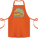 Im One in a Chamillion Funny Chameleon Cotton Apron 100% Organic Orange
