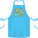Im One in a Chamillion Funny Chameleon Cotton Apron 100% Organic Turquoise
