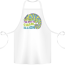 Im One in a Chamillion Funny Chameleon Cotton Apron 100% Organic White