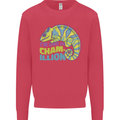 Im One in a Chamillion Funny Chameleon Kids Sweatshirt Jumper Heliconia
