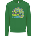 Im One in a Chamillion Funny Chameleon Kids Sweatshirt Jumper Irish Green