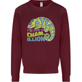 Im One in a Chamillion Funny Chameleon Kids Sweatshirt Jumper Maroon