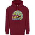 Im One in a Chamillion Funny Chameleon Mens 80% Cotton Hoodie Maroon