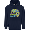 Im One in a Chamillion Funny Chameleon Mens 80% Cotton Hoodie Navy Blue
