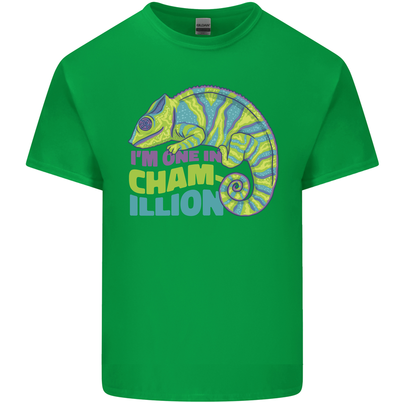 Im One in a Chamillion Funny Chameleon Mens Cotton T-Shirt Tee Top Irish Green