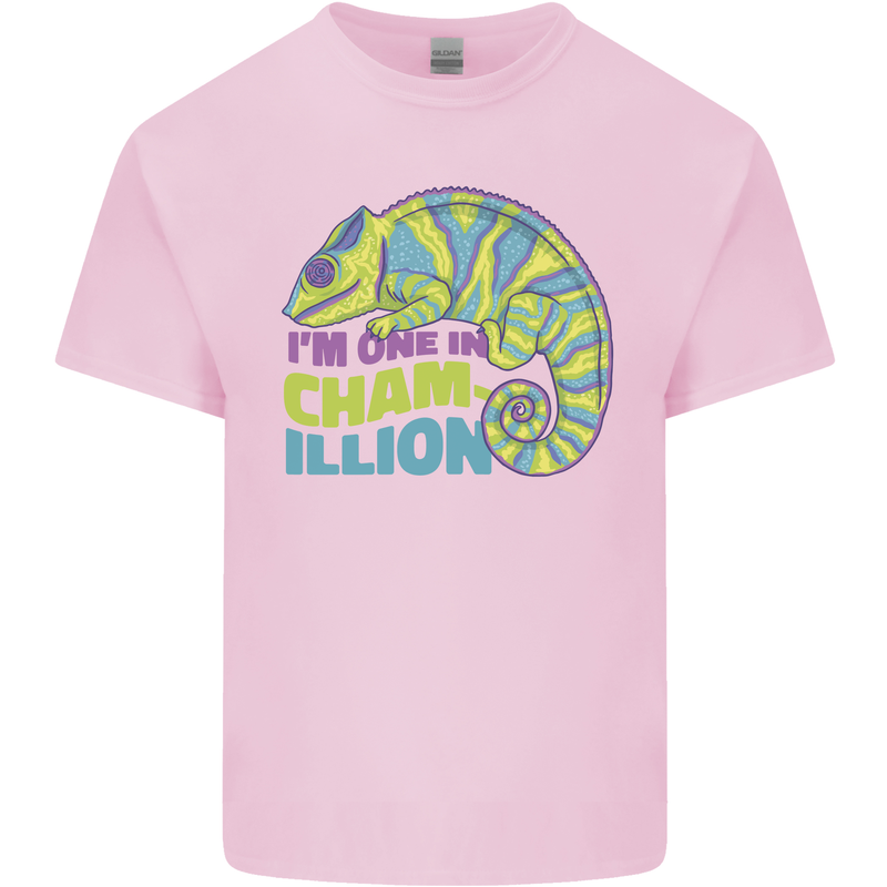 Im One in a Chamillion Funny Chameleon Mens Cotton T-Shirt Tee Top Light Pink