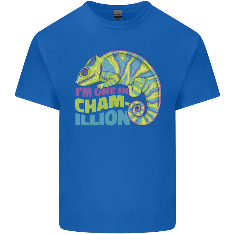 Im One in a Chamillion Funny Chameleon Mens Cotton T-Shirt Tee Top Royal Blue