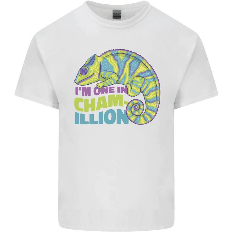 Im One in a Chamillion Funny Chameleon Mens Cotton T-Shirt Tee Top White