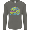 Im One in a Chamillion Funny Chameleon Mens Long Sleeve T-Shirt Charcoal