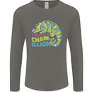 Im One in a Chamillion Funny Chameleon Mens Long Sleeve T-Shirt Charcoal
