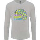 Im One in a Chamillion Funny Chameleon Mens Long Sleeve T-Shirt Sports Grey