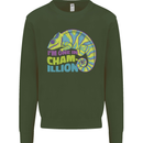 Im One in a Chamillion Funny Chameleon Mens Sweatshirt Jumper Forest Green