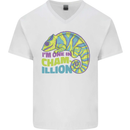 Im One in a Chamillion Funny Chameleon Mens V-Neck Cotton T-Shirt White