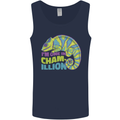 Im One in a Chamillion Funny Chameleon Mens Vest Tank Top Navy Blue