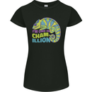 Im One in a Chamillion Funny Chameleon Womens Petite Cut T-Shirt Black