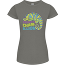 Im One in a Chamillion Funny Chameleon Womens Petite Cut T-Shirt Charcoal