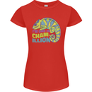 Im One in a Chamillion Funny Chameleon Womens Petite Cut T-Shirt Red
