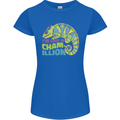 Im One in a Chamillion Funny Chameleon Womens Petite Cut T-Shirt Royal Blue