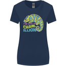 Im One in a Chamillion Funny Chameleon Womens Wider Cut T-Shirt Navy Blue