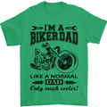 Im a Biker Dad Funny Fathers Day Motorcycle Mens T-Shirt Cotton Gildan Irish Green