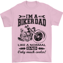 Im a Biker Dad Funny Fathers Day Motorcycle Mens T-Shirt Cotton Gildan Light Pink