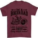 Im a Biker Dad Funny Fathers Day Motorcycle Mens T-Shirt Cotton Gildan Maroon